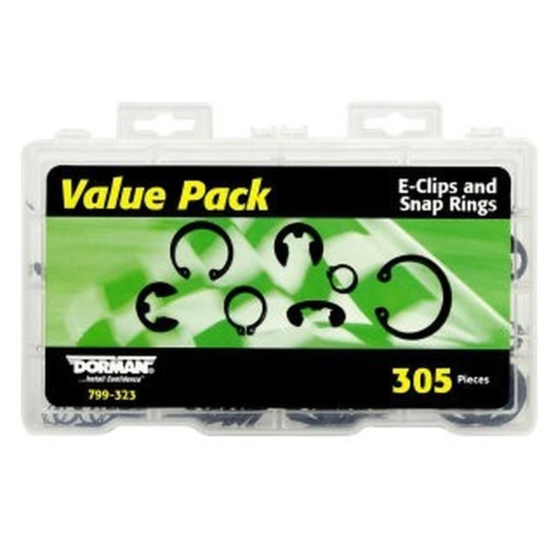 DORMAN 799-323 E-Clips/Snap Rings Value Pack- 16 Sku's- 305 Pieces