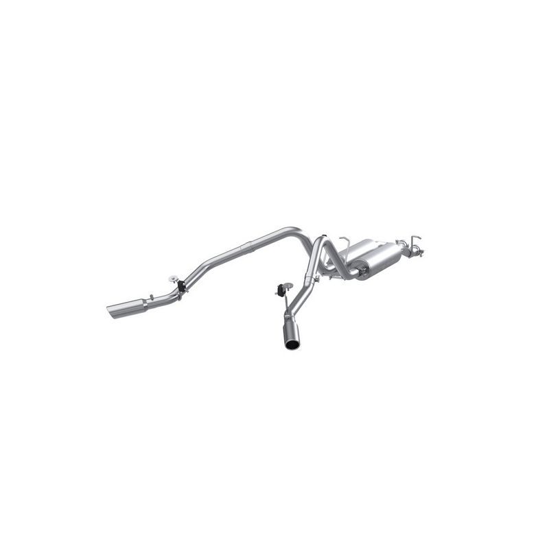 MBRP Exhaust S5012AL 2.5in. Cat-Back; Dual Split Side Exit; AL