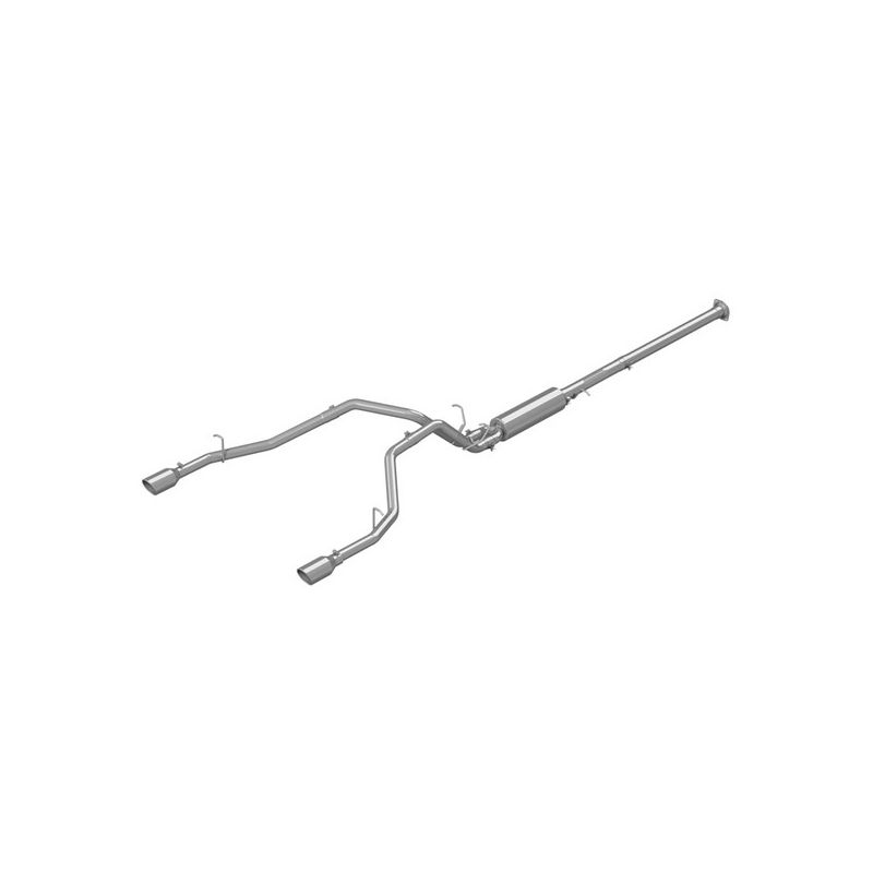 MBRP Exhaust S5152AL 3in. Cat-Back; 2.5in. Dual Split Rear Exit; AL