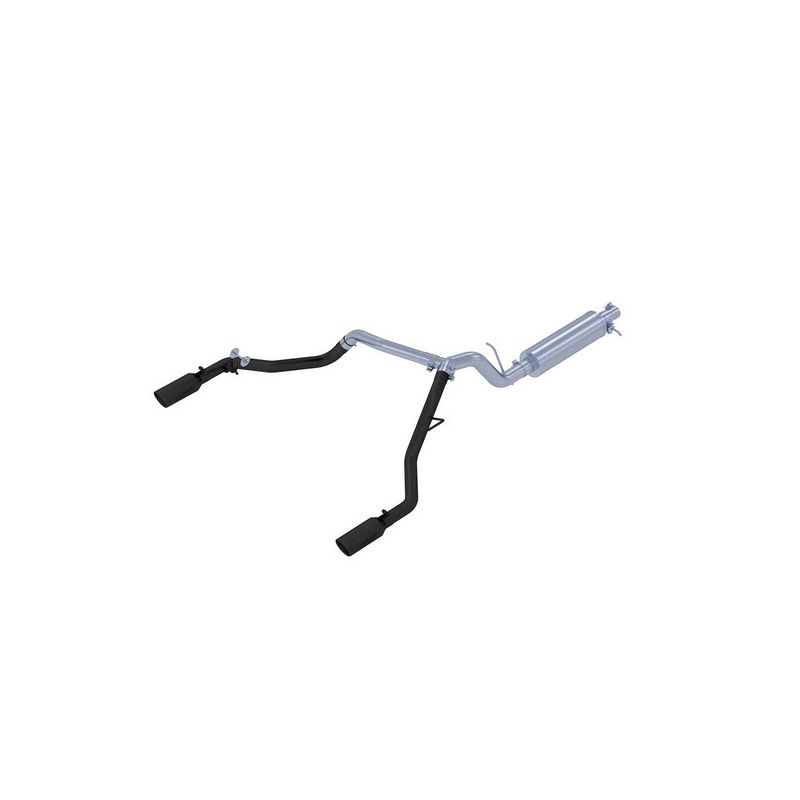 MBRP Exhaust S5223BLK 3in. Cat-Back; 2.5in. Dual Split Rear Exit; BLK