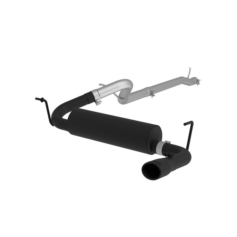 MBRP Exhaust S5526BLK 2.5in. Cat-Back; Single Rear Exit; BLK