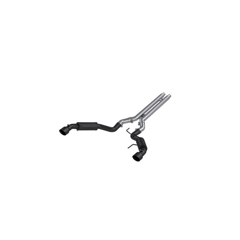 MBRP Exhaust S7278BLK 3in. Cat-Back; Dual Split Rear Exit; Race Version; BLK
