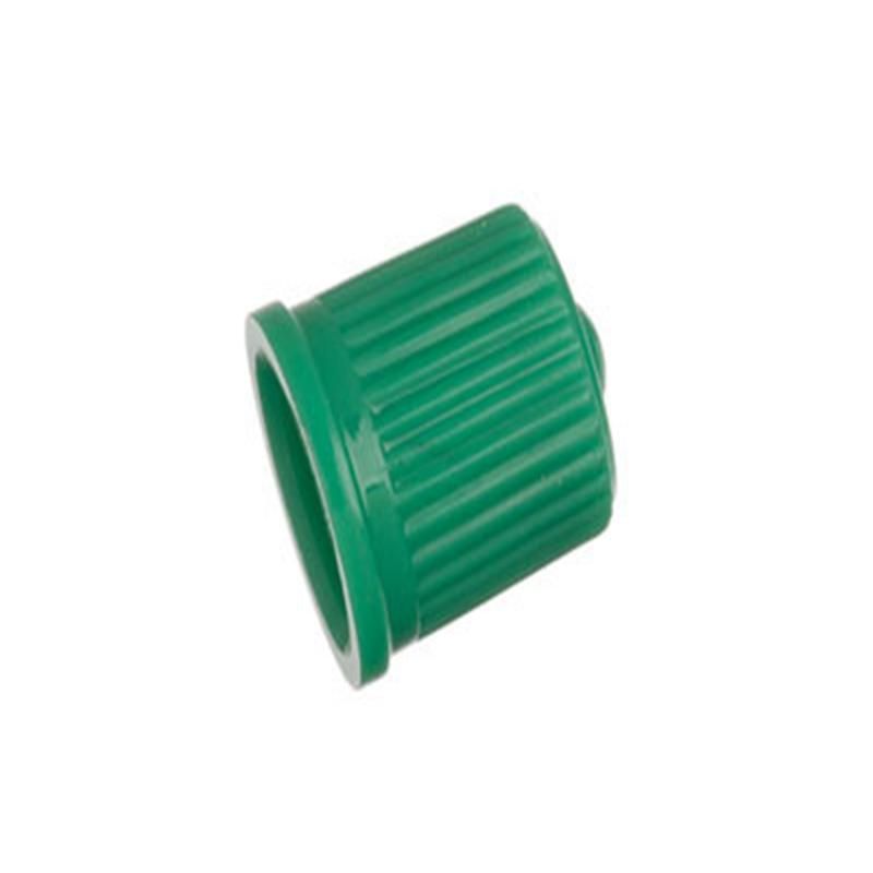 SCHRADER VALVES 20795 Short Green Plastic Sealing Valve Cap - 100 Pk