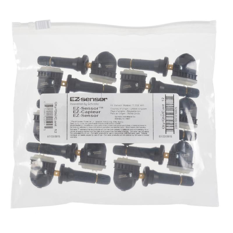 SCHRADER VALVES 33500B Programmable EZ-sensor - Snap-In - 12 Pk