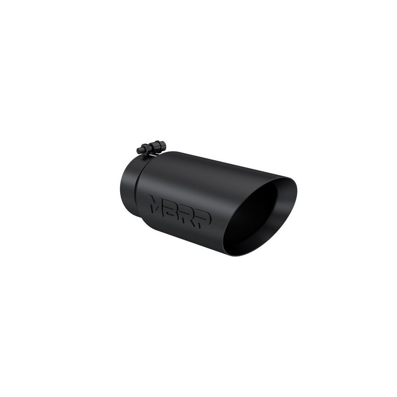 MBRP Exhaust T5053BLK Tip; 5in. O.D.; Dual Wall Angled; 4in. inlet 12in. Length; BLK