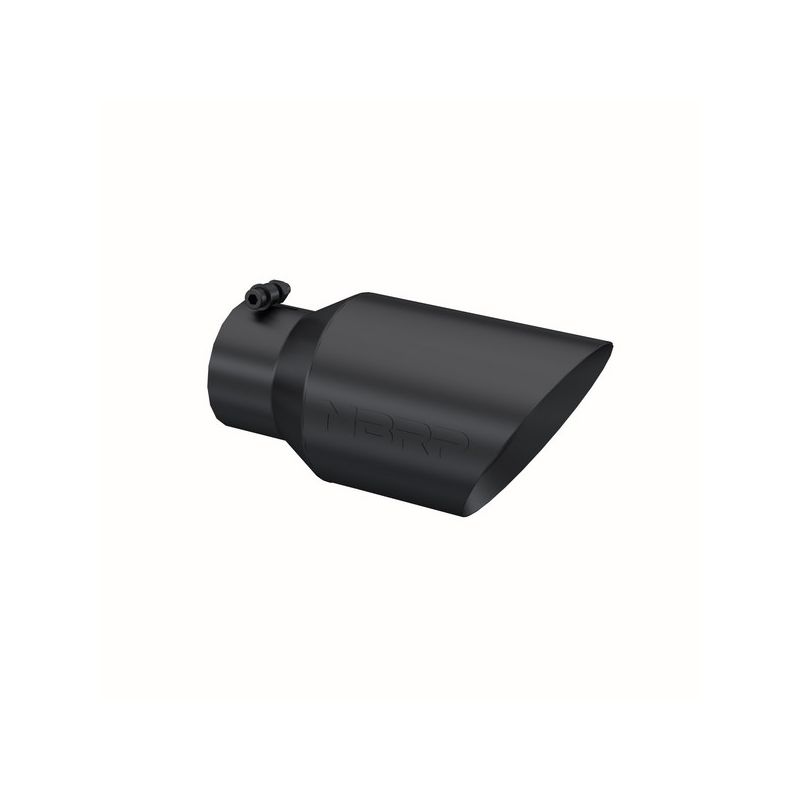 MBRP Exhaust T5072BLK Tip; 6in. O.D. Dual Wall Angled 4in. inlet 12in. Length. BLK.
