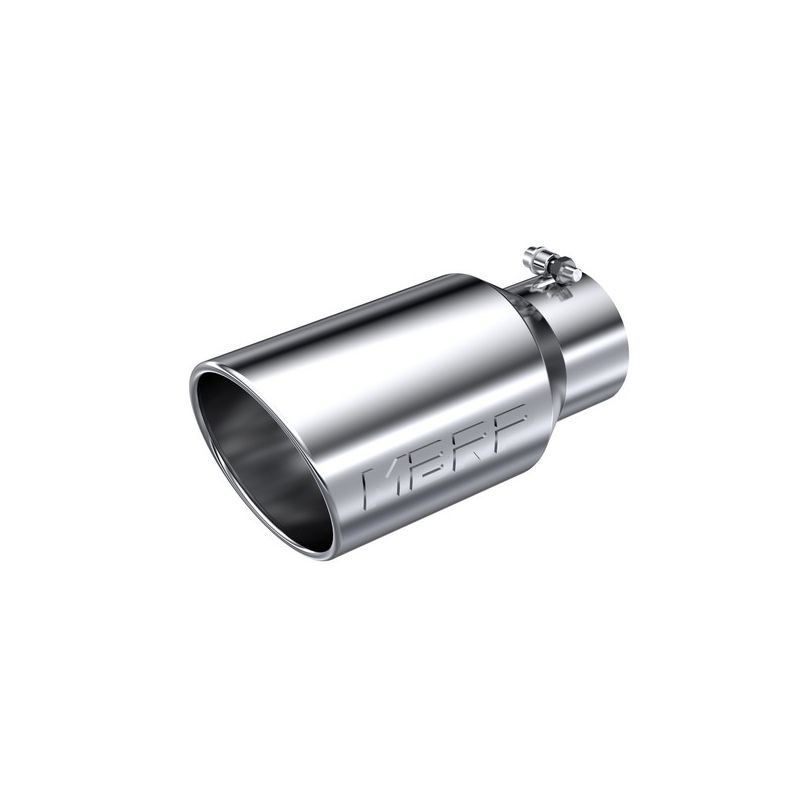 MBRP Exhaust T5073 Tip 6" OD;  Angled Rolled End.  4" ID;  12" length; T304 Stainless Steel.