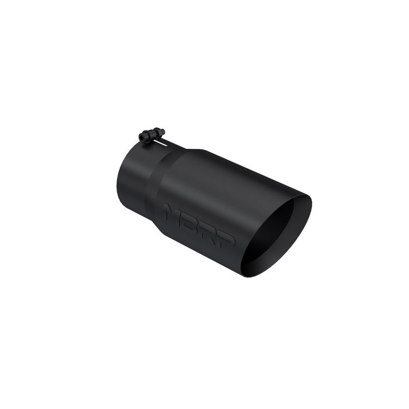 MBRP Exhaust T5074BLK 6" OD; Dual Wall Angled; 5" ID; 12" Length; BLK.
