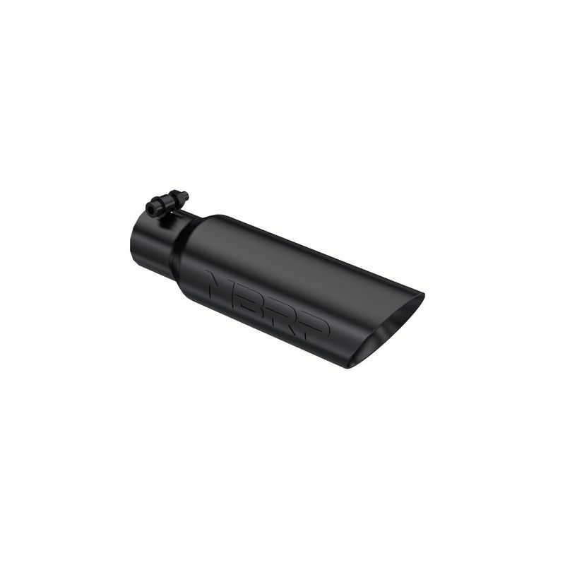 MBRP Exhaust T5106BLK Tip; 3in. O.D. Dual Wall Angled 2in. inlet 12in. Length; BLK