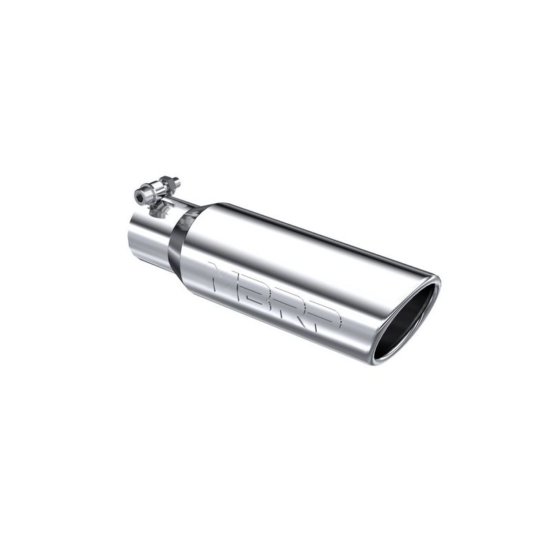 MBRP Exhaust T5113 Tip; 3in. O.D. Angled Rolled End 2in. inlet 10in. length; T304.