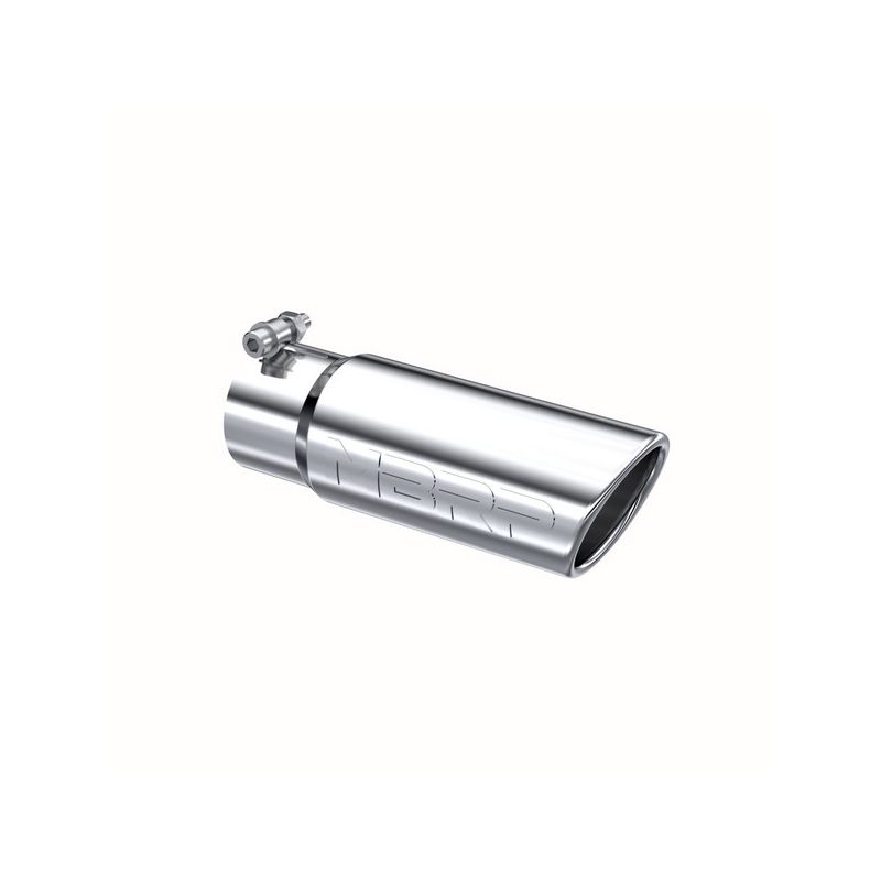MBRP Exhaust T5115 Tip; 3in. O.D. Angled Rolled End 3in. inlet 10in. length; T304.