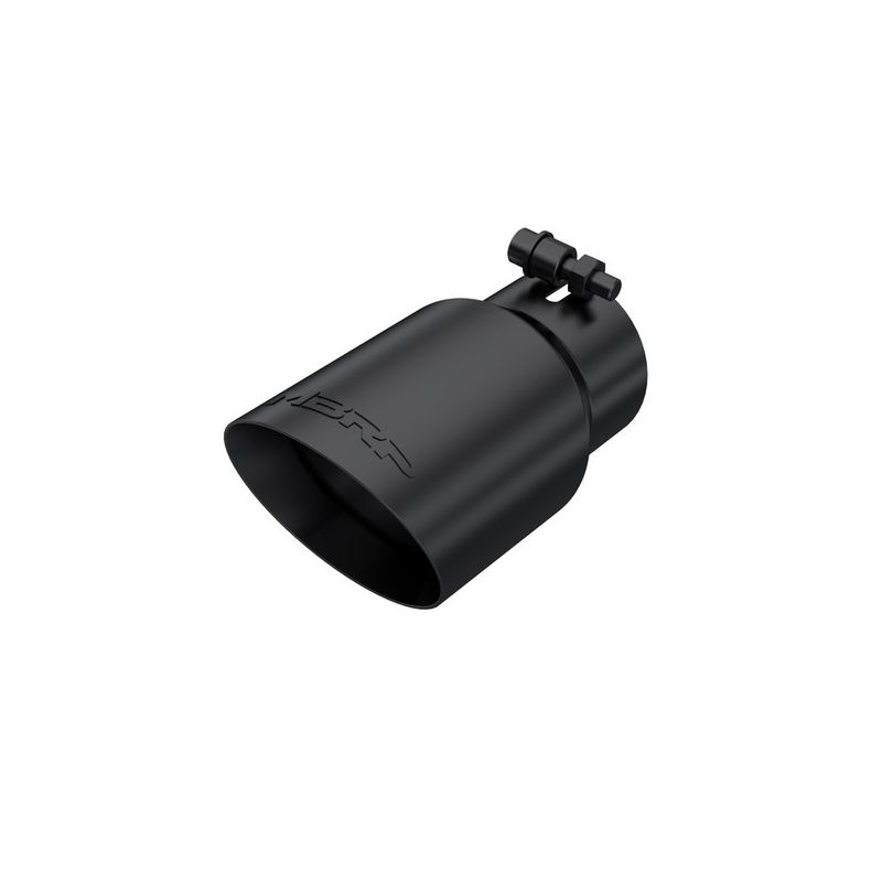 MBRP Exhaust T5122BLK Tip; 4in. O.D.; Dual Wall Angled; 3in. inlet; 8in. Length.