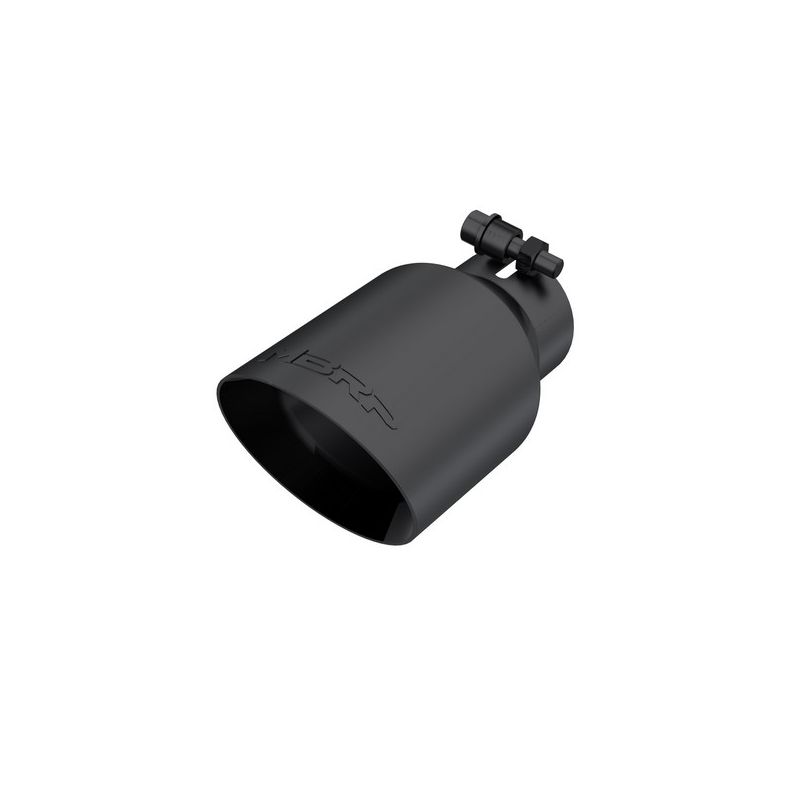 MBRP Exhaust T5123BLK Tip; 4in. O.D.; Dual Wall Angled; 2in. inlet; 8in. length; BLK.