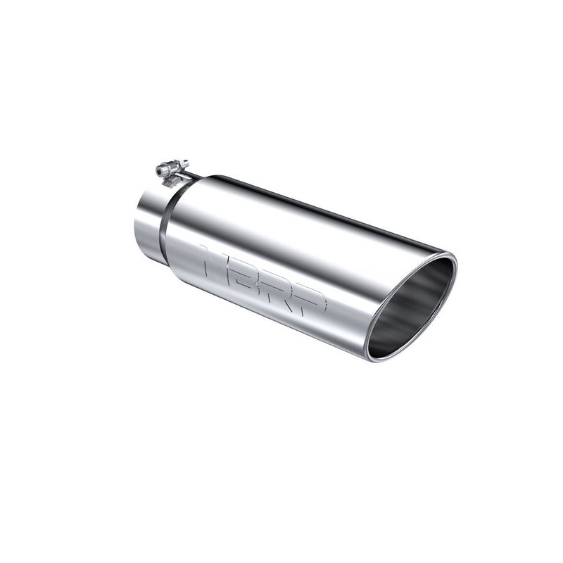 MBRP Exhaust T5125 Tip; 6in. O.D.; Angled Rolled End; 5in. inlet 18in. in length.