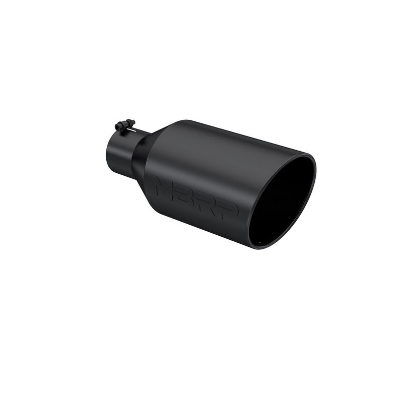 MBRP Exhaust T5128BLK Tip; 8in. O.D.; Rolled End; 4in. inlet 18in. in length; BLK.