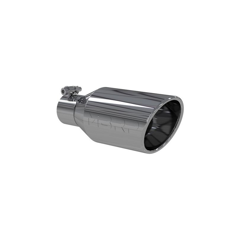 MBRP Exhaust T5160 Tip; 4 1/2in. O.D.; SW Angle Rolled End; 2 1/2in. inlet 11in. in length; T304.