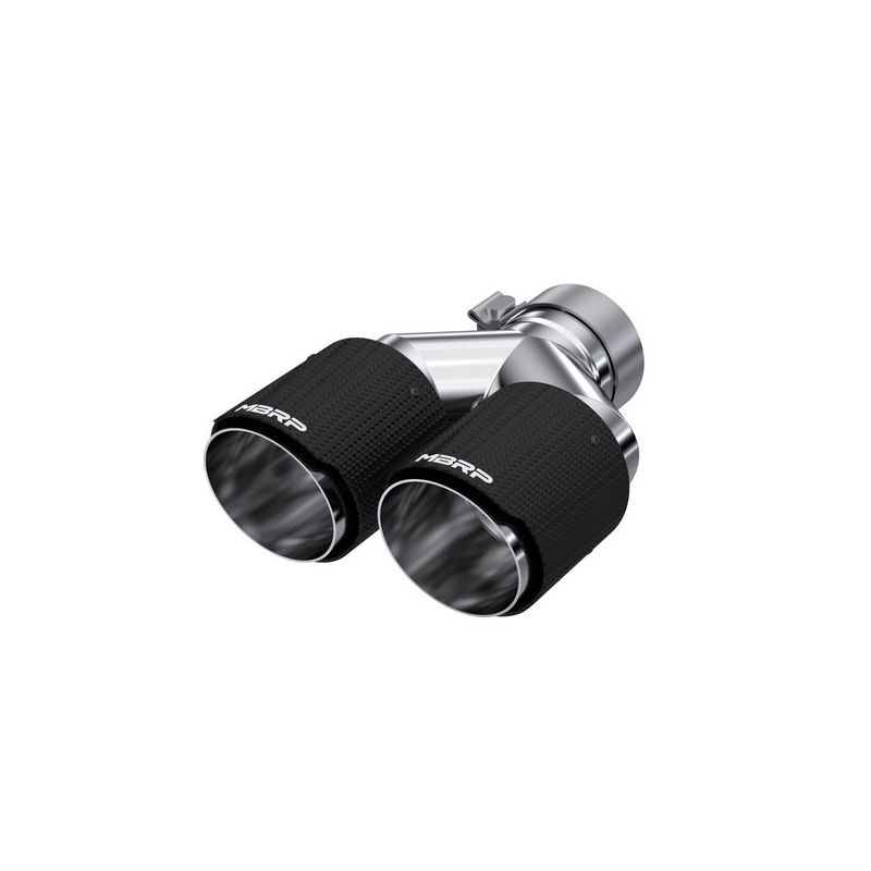 MBRP Exhaust T5182CF Tip; 4in. O.D Out; 3in. ID; Dual Wall; CF T304