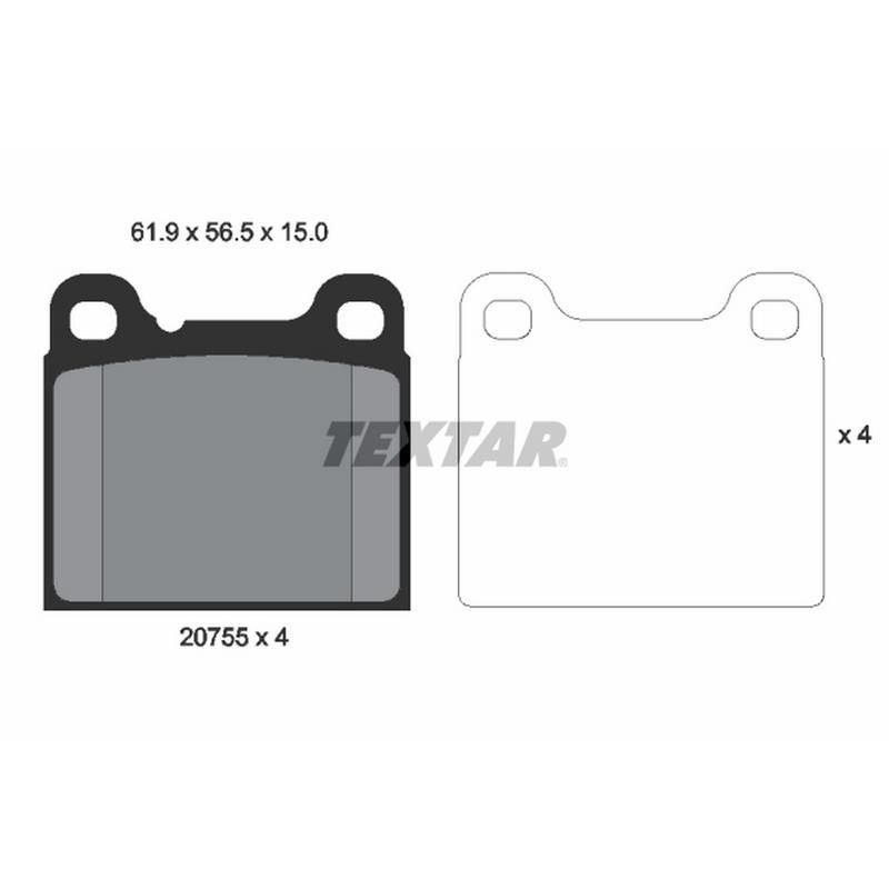TEXTAR 2075506 Brake Pad Set