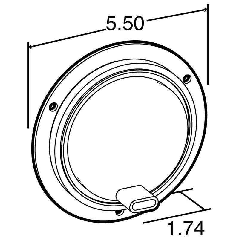 TRUCK-LITE 44239C Super 44, LED, 4", Round, 27 Diode, License Light