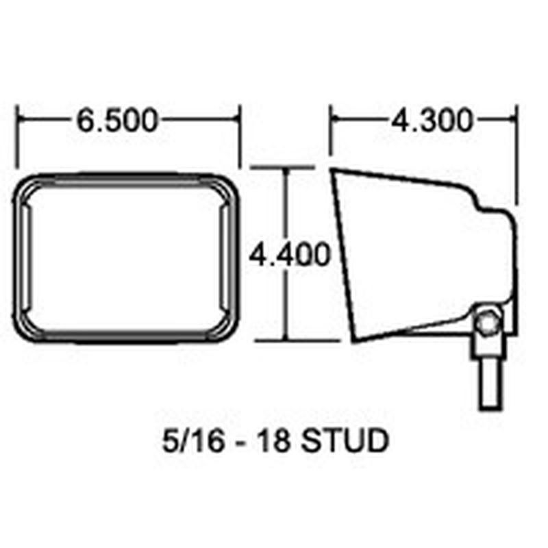 TRUCK-LITE 97989 Truck-Lite, -, Silver, Steel, 1 Stud Mount