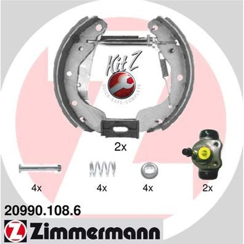 ZIMMERMANN 20990.108.6 Mounted Brake Shoe KIT Z
