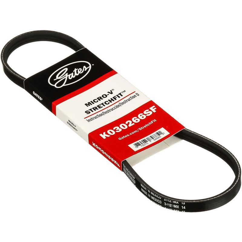GATES K030266SF Stretch Fit Micro-V Serpentine Drive Belt