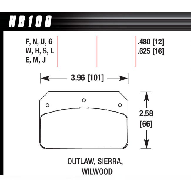 Hawk Performance HB100F.480 HPS Disc Brake Pad
