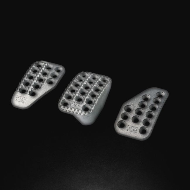 OMP RACING, INC. OMPOA0-1000-003 3 Pedal Set Sandblasted Aluminum