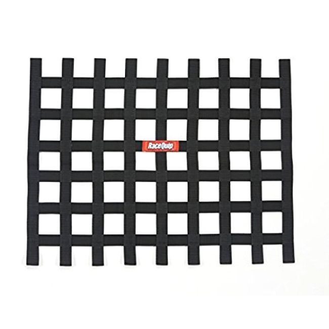 RACEQUIP RQP721005 Ribbon Window Net Black Non-SFI