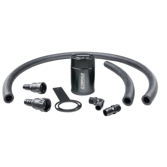 Corsa Performance CC0002 CORSA Performance 3 oz. aluminum oil catch can with mounting bracket