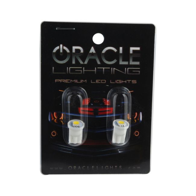 Oracle Lighting 4806-001 T10 1 LED 3-Chip SMD Bulbs, Cool White, Pair