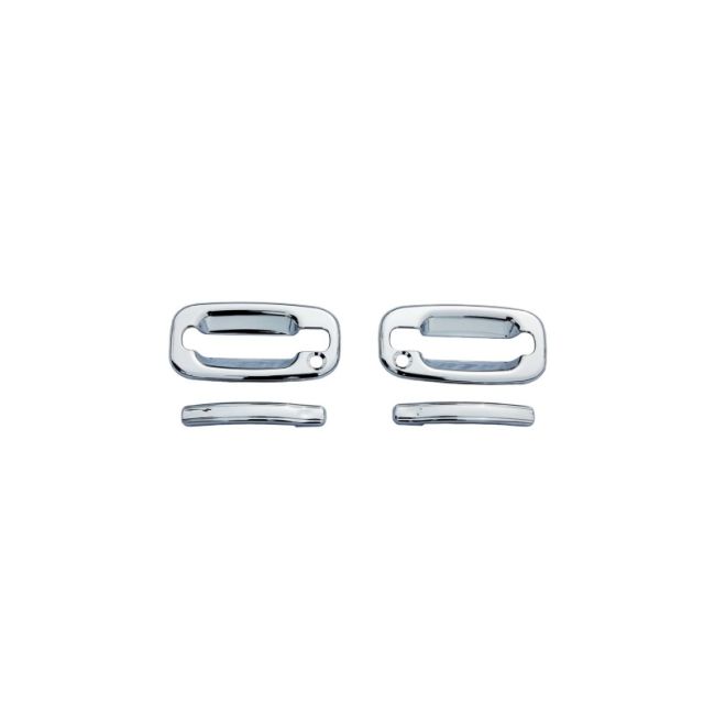 AVS 07-13 Chevy Silverado 1500 Door Handle Covers (2 Door) 4pc Set - Chrome