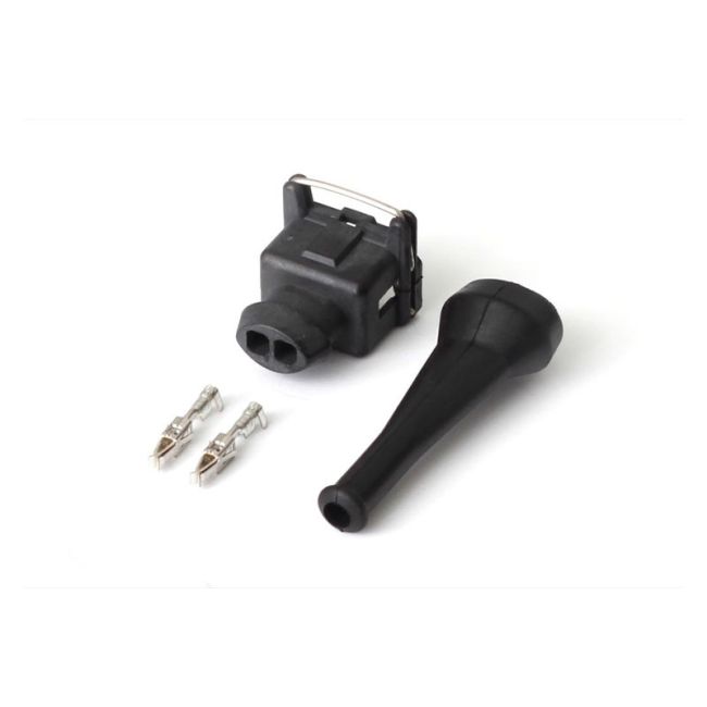 Haltech HT-030300 Bosch EV1 (Square) 2 Pin Junior Timer Female Connector Plug & Pins