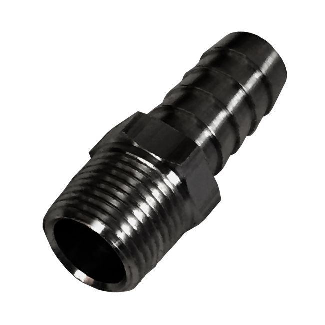 Derale 98102 Straight Hose Barb Fitting, 3/8