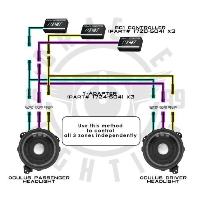 Oracle Lighting 1724-504 ORACLE Lighting 4 Pin Y-Adapter ColorSHIFT Extension Cable (Single)