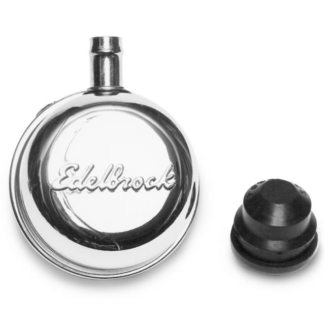 EDELBROCK EDE4410 Round Breather w/90 Deg. Nipple