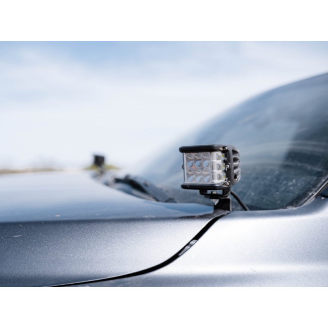 Cali Raised LED CR2856 Cali Raised 2016-2023 Toyota Tacoma Low Profile Ditch Light Brackets Kit - Blue Backlight - Small