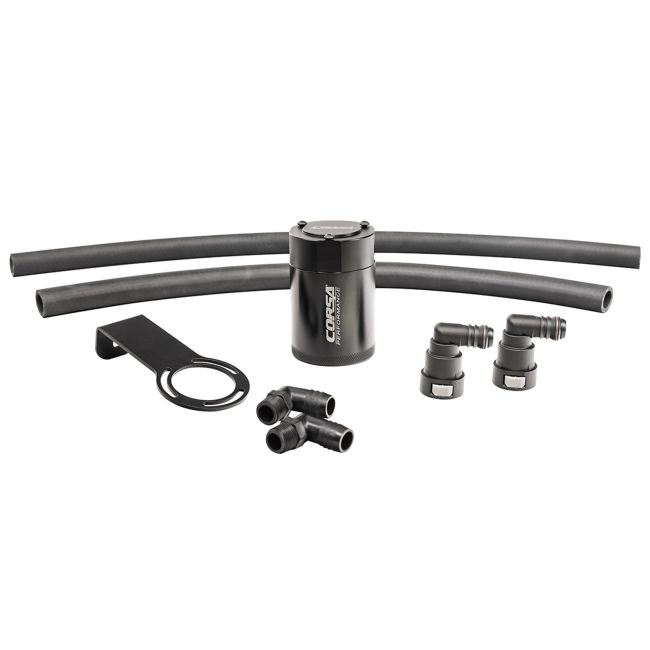 Corsa Performance CC0008 CORSA Performance 3 oz. aluminum oil catch can with mounting bracket