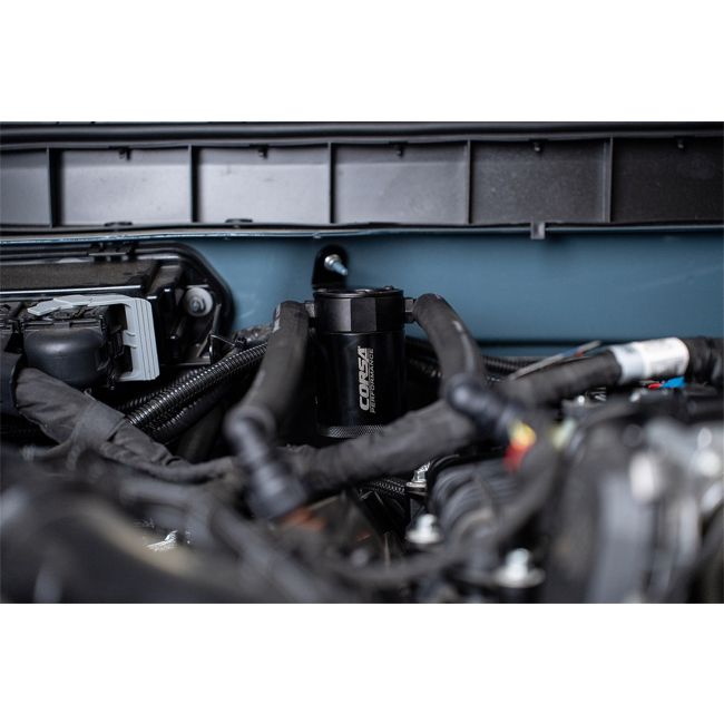 Corsa Performance CC0012 CORSA Performance 3 oz. aluminum oil catch can with mounting bracket