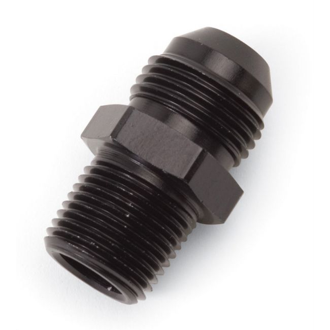 Russell Performance -6 AN to 3/8in NPT Straight Flare to Pipe (Black)