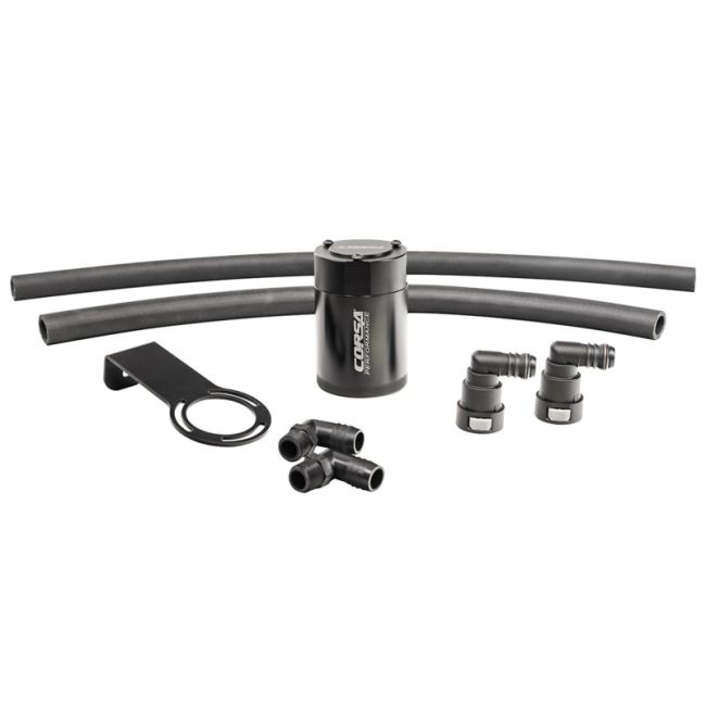 Corsa Performance CC0008 CORSA Performance 3 oz. aluminum oil catch can with mounting bracket