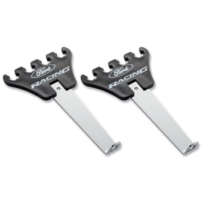 Ford Racing 302-640 Wire Loom: Ford Racing Logo, Chrome Base/Black