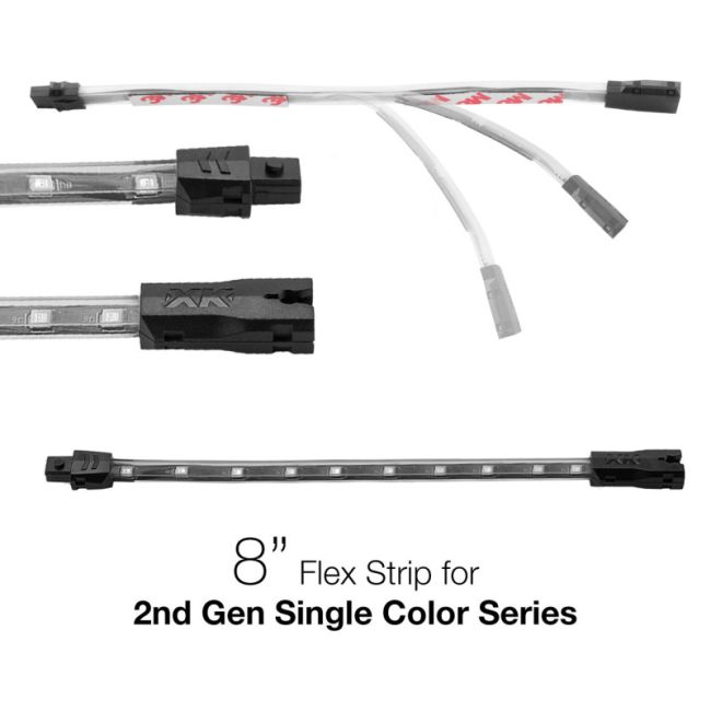 XKGLOW XK-2P-S-8-R XK Glow Single Color 8in Flex Strip Single Color RED - 2nd Gen