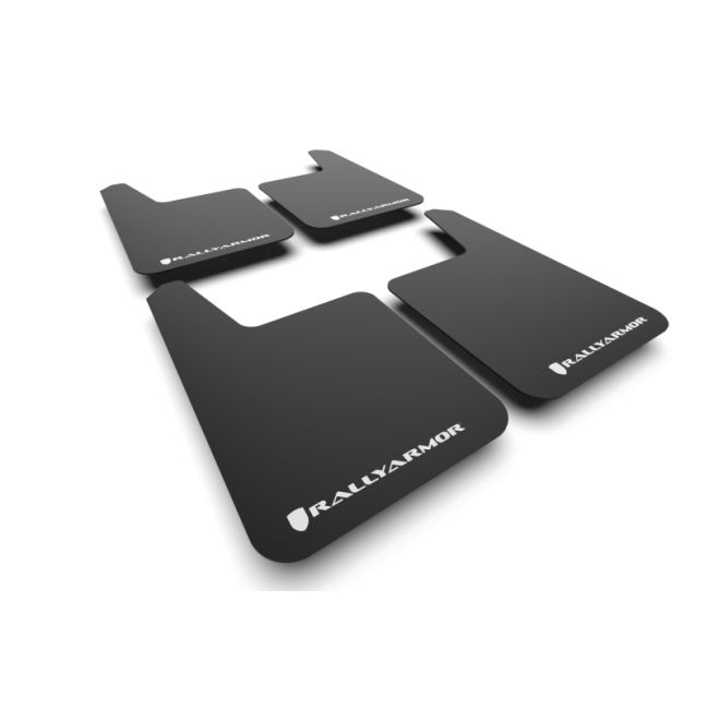 Rally Armor MF20-BAS-WH Black Mud Flap/White Logo