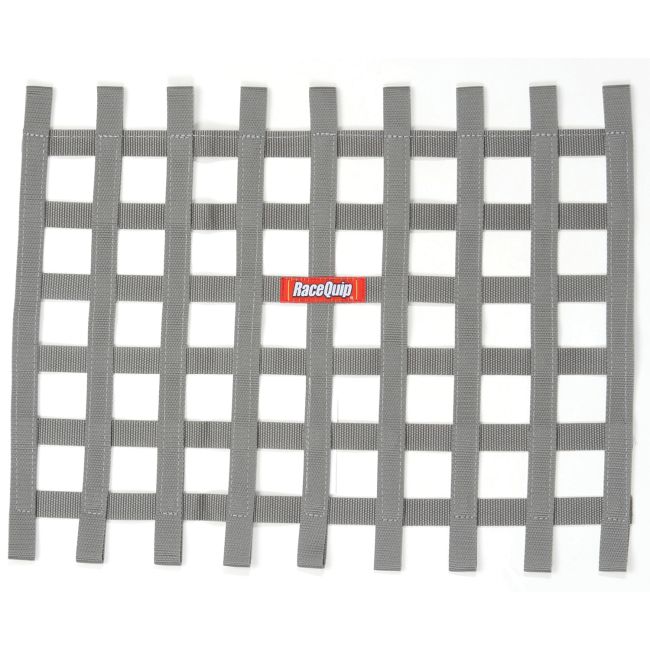 RACEQUIP RQP721065 Ribbon Window Net Platinum Non-SFI 18 x 24