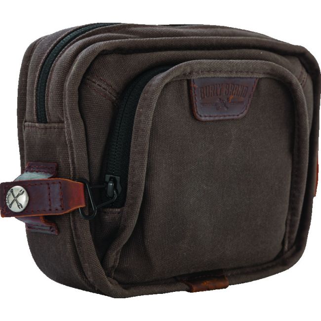 Burly Brand B15-1012D Handlebar Bag - Dark Oak
