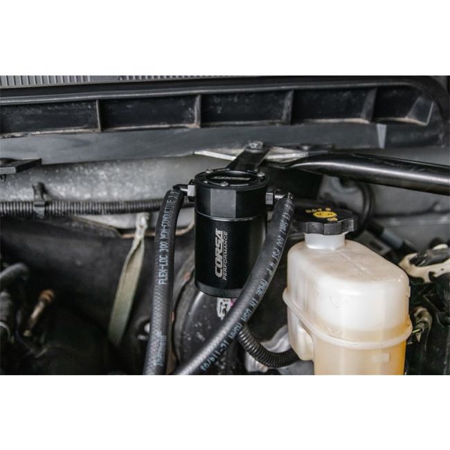 Corsa Performance CC0001 CORSA Performance 3 oz. aluminum oil catch can with mounting bracket