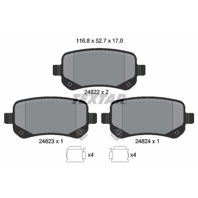 TEXTAR 2482201 Brake Pad Set