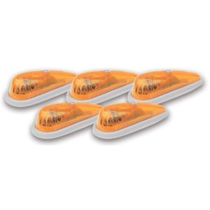 Pacer Performance 20-205 Amber Teardrop Hi-5 Cab Roof Light Kit