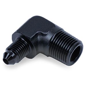 Snow Performance SNO-808-BRD 3/8" NPT to 4AN Elbow Water Methanol Fitting (Black)